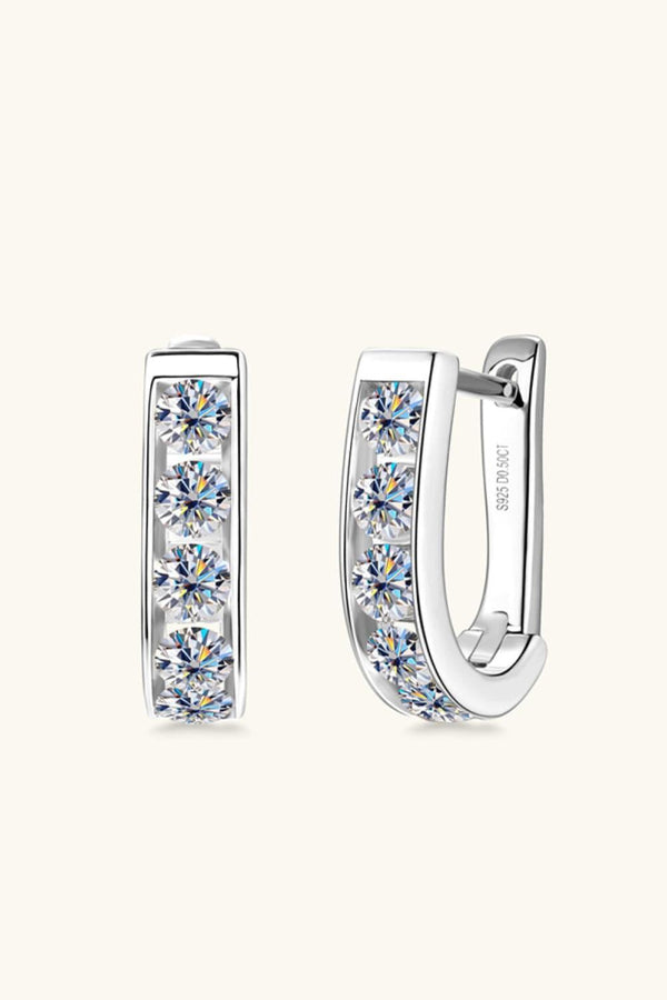 1 Carat Moissanite 925 Sterling Silver Earrings - Crazy Like a Daisy Boutique #