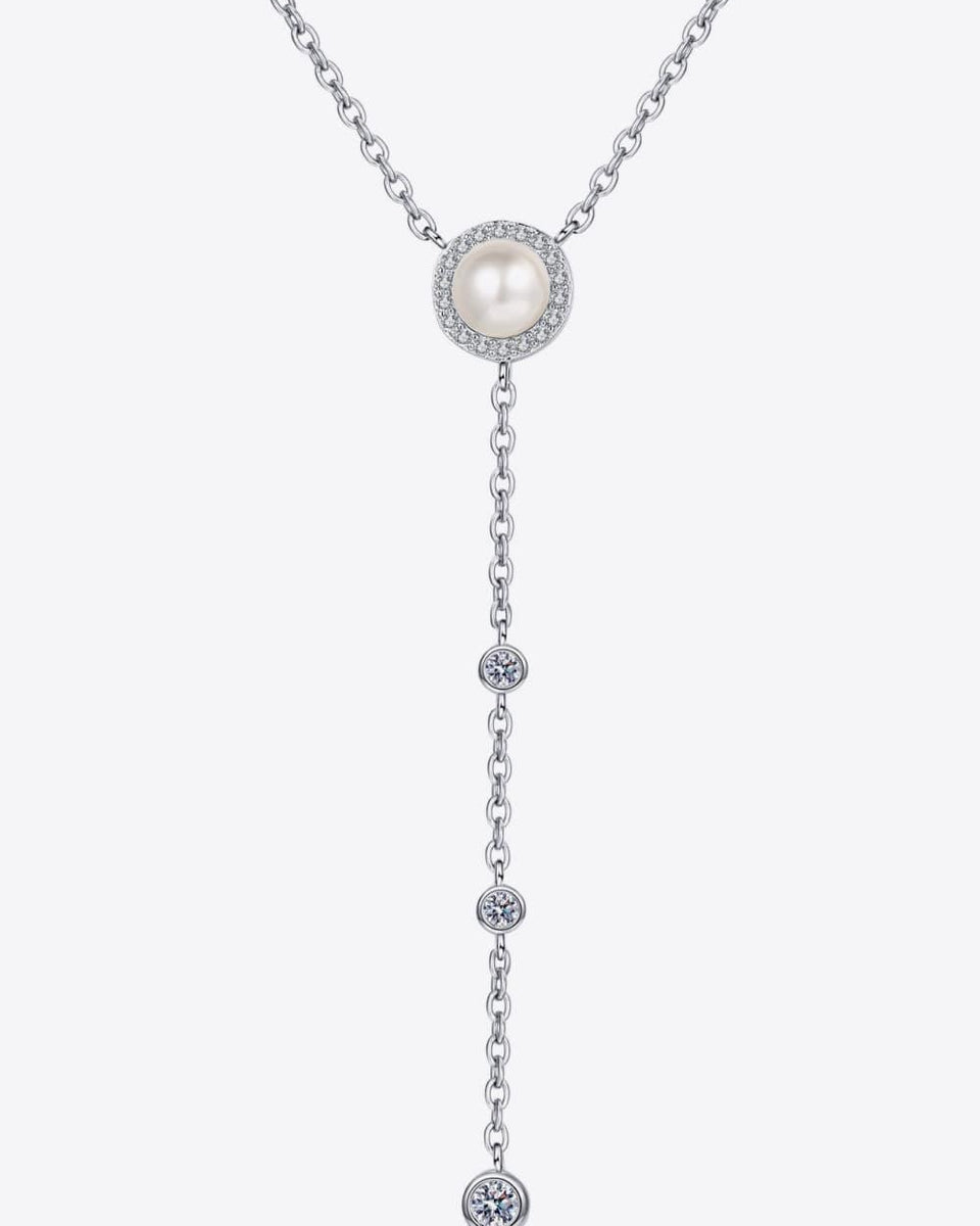 Moissanite Rhodium-Plated Necklace - Crazy Like a Daisy Boutique