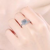 Moissanite Square Halo Ring 2 Carat - Crazy Like a Daisy Boutique