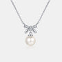 Natural Pearl Pendant Moissanite 925 Sterling Silver Necklace - Crazy Like a Daisy Boutique #