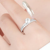 Moissanite 2-Piece 925 Sterling Silver Ring - Crazy Like a Daisy Boutique #
