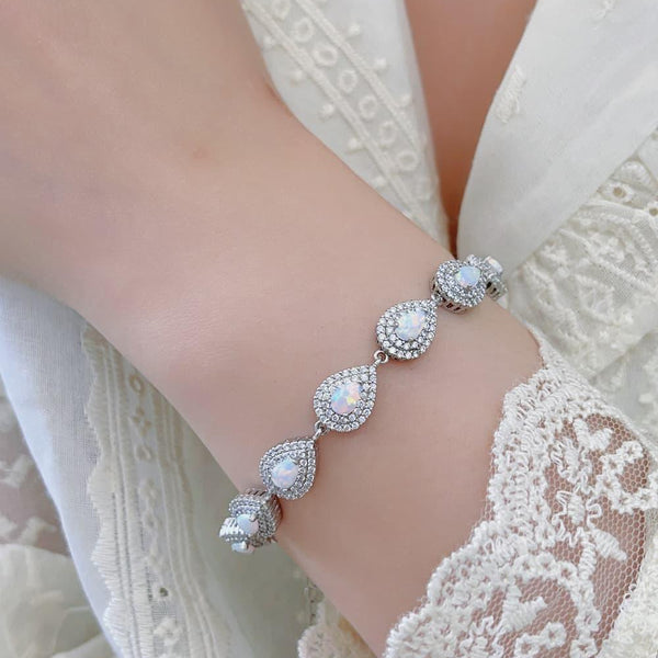7" Opal Bracelet 925 Sterling Silver - Crazy Like a Daisy Boutique