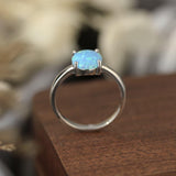Opal Solitaire Ring 925 Sterling Silver - Crazy Like a Daisy Boutique