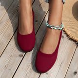 Round Toe Knit Ballet Flats - Crazy Like a Daisy Boutique #