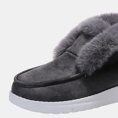 Furry Suede Snow Boots - Crazy Like a Daisy Boutique