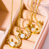 Horseshoe Shape Copper 14K Gold Plated Pendant Necklace - Crazy Like a Daisy Boutique