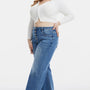BAYEAS Full Size High Waist Button-Fly Raw Hem Wide Leg Jeans - Crazy Like a Daisy Boutique #