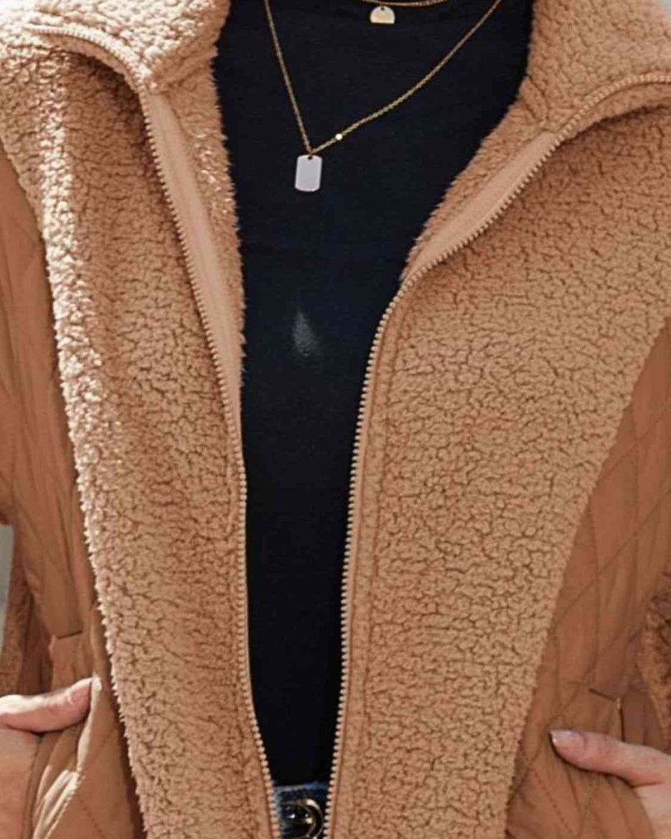 Zip-Up Collared Neck Jacket