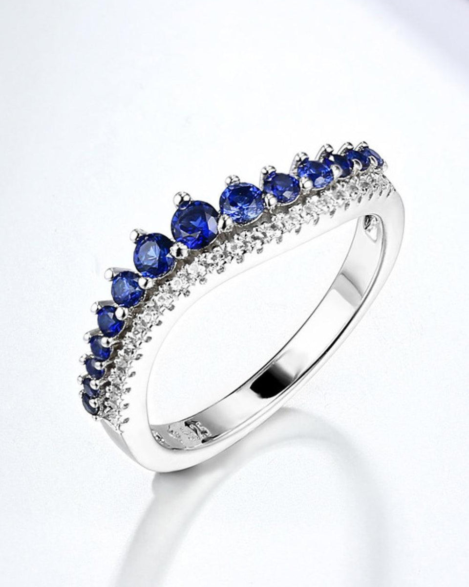 Lab-Grown Sapphire 925 Sterling Silver Rings - Crazy Like a Daisy Boutique