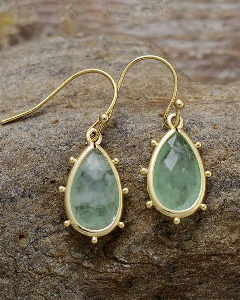 Natural Stone Teardrop Earrings - Crazy Like a Daisy Boutique