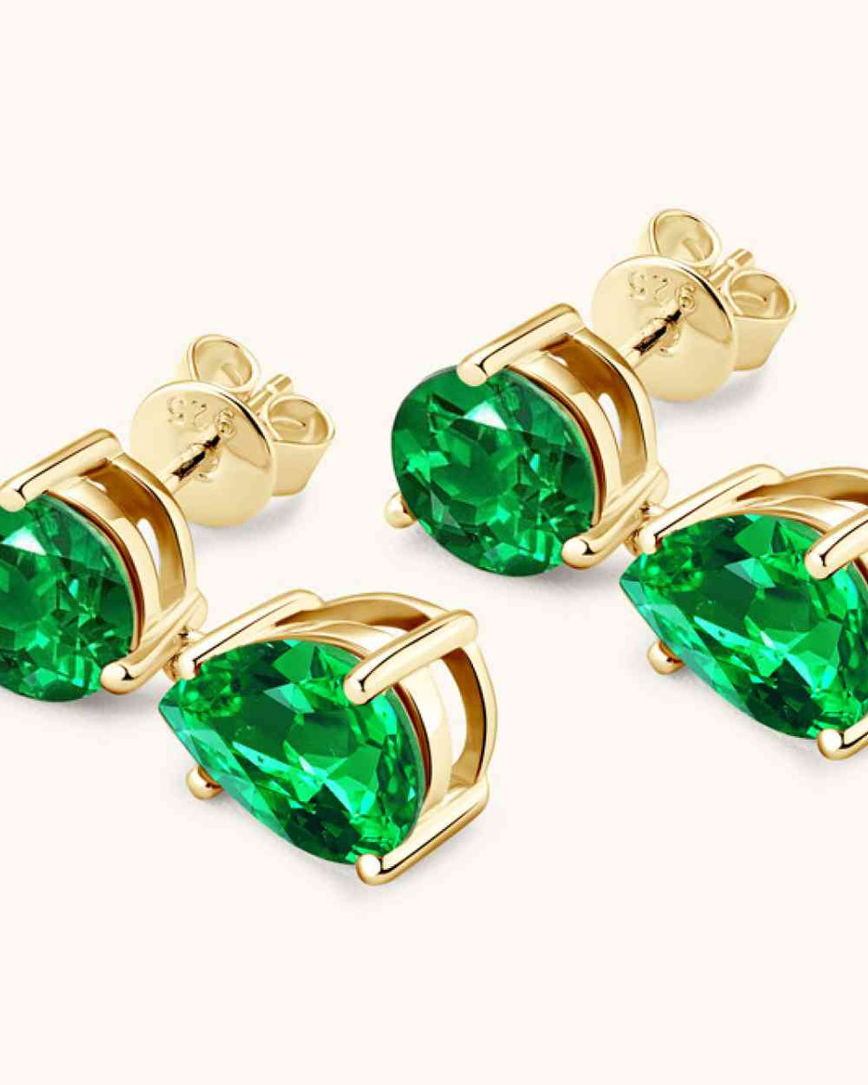 Lab-Grown Emerald Drop Earrings - Crazy Like a Daisy Boutique