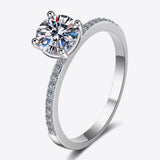 Moissanite Side Stone Ring 1 Carat - Crazy Like a Daisy Boutique