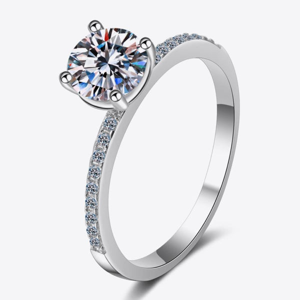 Moissanite Side Stone Ring 1 Carat - Crazy Like a Daisy Boutique #