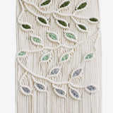 Contrast Leaf Fringe Macrame Wall Hanging - Crazy Like a Daisy Boutique