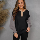 Round Neck Buttoned Knit Top - Crazy Like a Daisy Boutique #