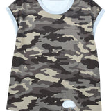 Camouflage Print Round Neck Tie Hem Tee - Crazy Like a Daisy Boutique #