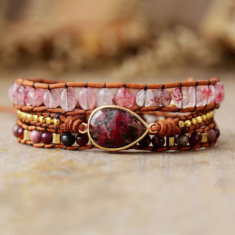 Natural Stone Layered Bracelet - Crazy Like a Daisy Boutique