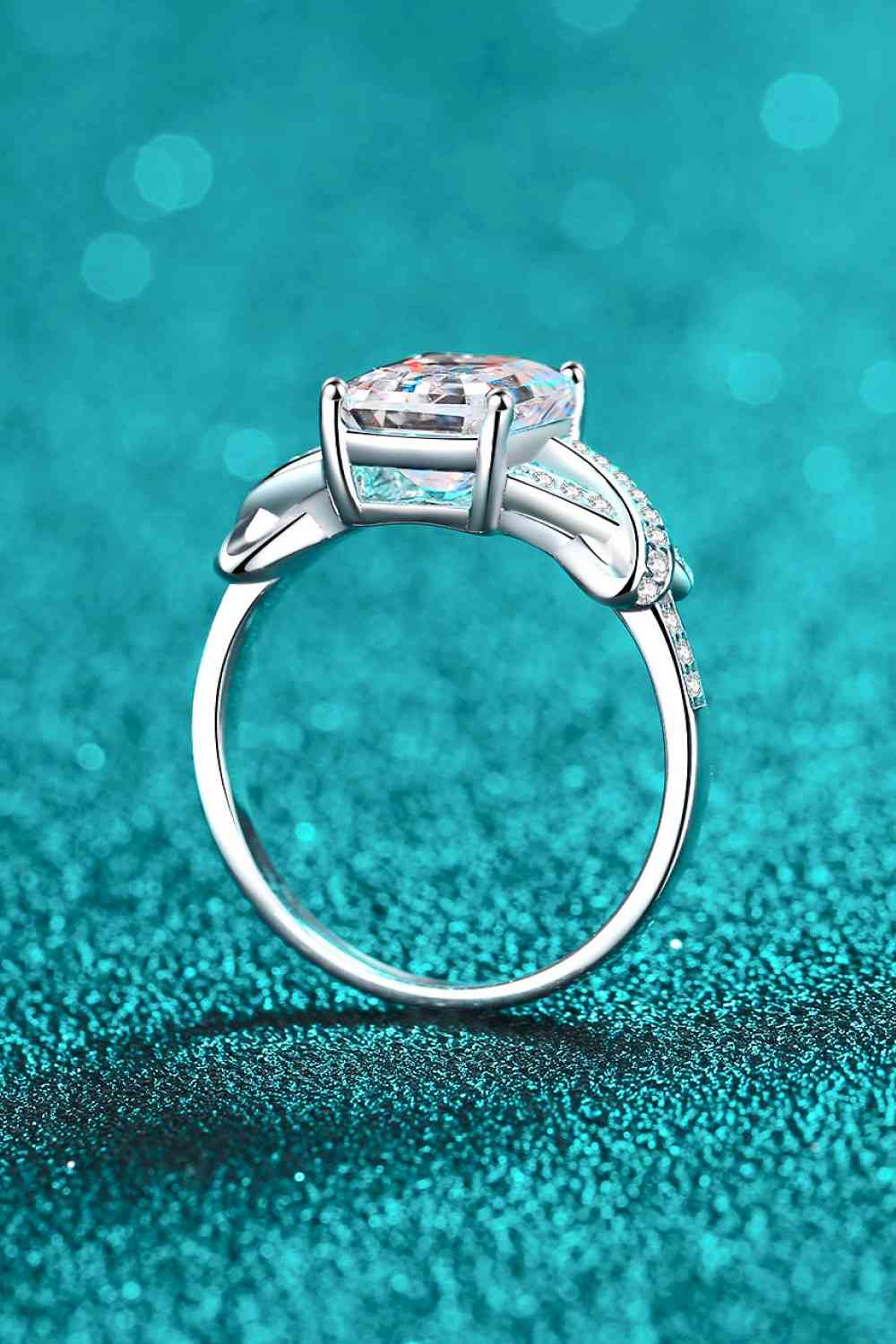 3 Carat Moissanite Sterling Silver Ring - Crazy Like a Daisy Boutique #