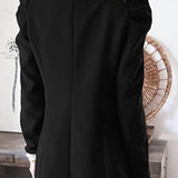 Collared Neck Puff Sleeve Blazer - Crazy Like a Daisy Boutique #