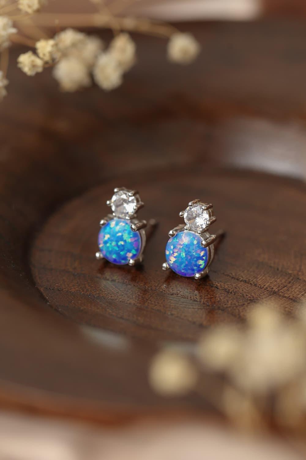 4-Prong Opal Stud Earrings - Crazy Like a Daisy Boutique #