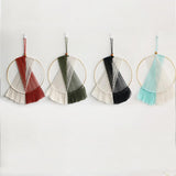 Contrast Fringe Round Macrame Wall Hanging - Crazy Like a Daisy Boutique