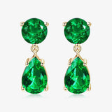Lab-Grown Emerald Drop Earrings - Crazy Like a Daisy Boutique