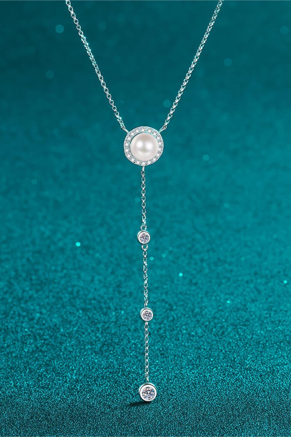 Moissanite Rhodium-Plated Necklace - Crazy Like a Daisy Boutique #