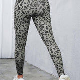 Leopard Print Wide Waistband Leggings - Crazy Like a Daisy Boutique