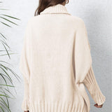 Turtle Neck Long Sleeve Ribbed Sweater - Crazy Like a Daisy Boutique