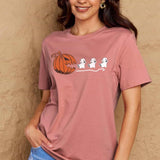 Simply Love Full Size Jack-O'-Lantern Graphic Cotton Tee - Crazy Like a Daisy Boutique