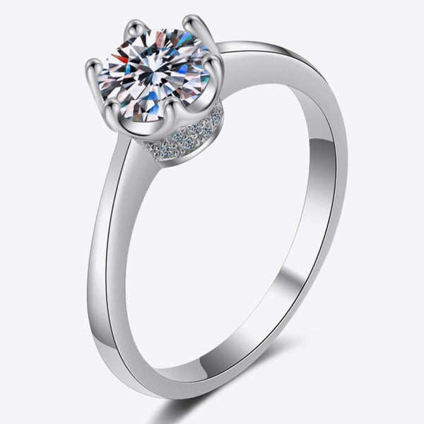 Moissanite Solitaire Ring 1 Carat - Crazy Like a Daisy Boutique #