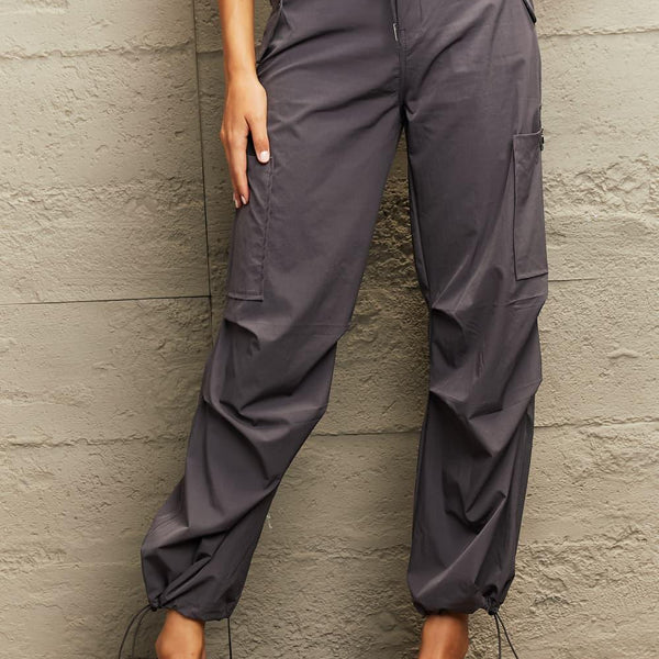 Drawstring Waist Joggers with Pockets - Crazy Like a Daisy Boutique #