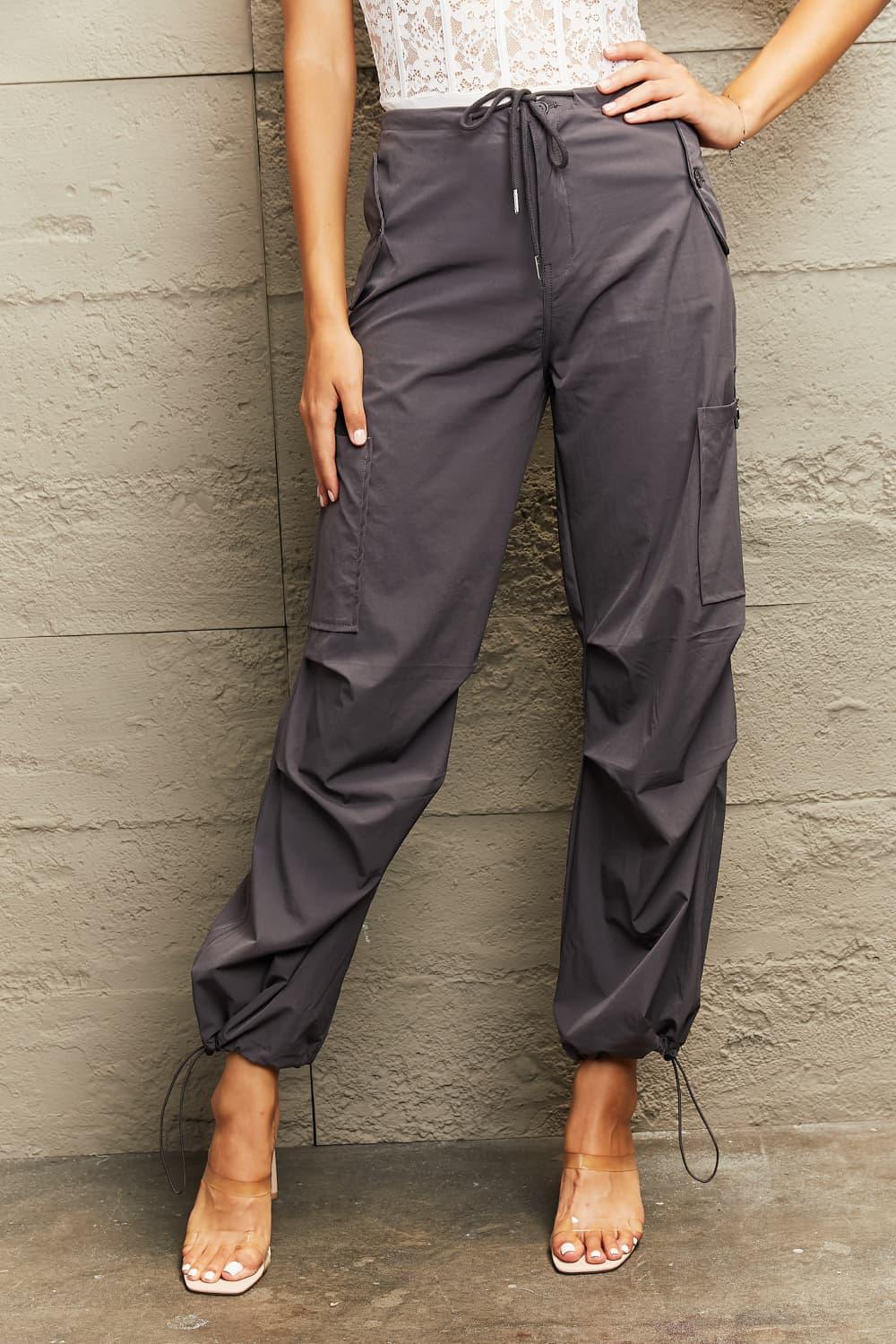 Drawstring Waist Joggers with Pockets - Crazy Like a Daisy Boutique #