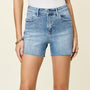 Judy Blue Full Size High Waist Rhinestone Decor Denim Shorts - Crazy Like a Daisy Boutique #