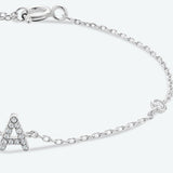 A To F Zircon 925 Sterling Silver Bracelet - Crazy Like a Daisy Boutique