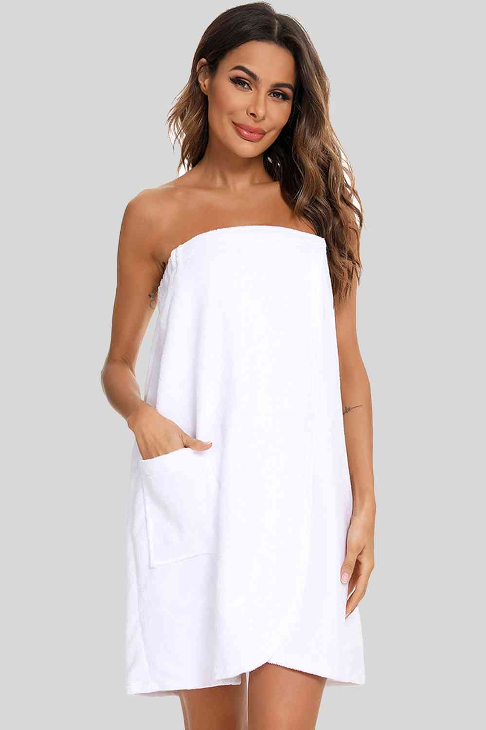 Strapless Robe with pocket - Crazy Like a Daisy Boutique #