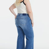 BAYEAS Full Size High Waist Cat's Whisker Wide Leg Jeans - Crazy Like a Daisy Boutique #