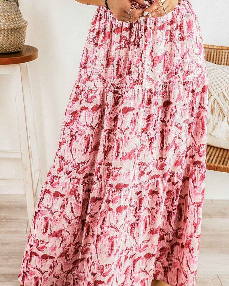 Printed Smocked Waist Maxi Skirt - Crazy Like a Daisy Boutique