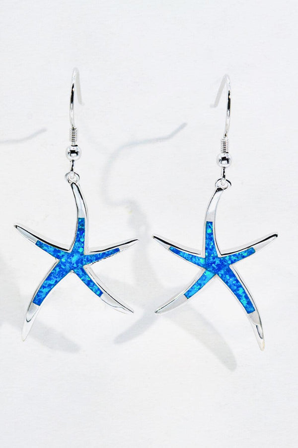Blue Opal Starfish Drop Earrings - Crazy Like a Daisy Boutique #