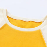 Round Neck Dropped Shoulder Color Block Sweatshirt - Crazy Like a Daisy Boutique