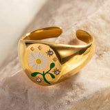 18k Gold-plated Daisy Ring - Crazy Like a Daisy Boutique