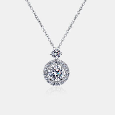 1 Carat Moissanite 925 Sterling Silver Necklace - Crazy Like a Daisy Boutique
