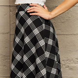 Ninexis Wide Waistband Knee Length Skirt - Crazy Like a Daisy Boutique