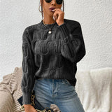 Round Neck Long Sleeve Sweater - Crazy Like a Daisy Boutique