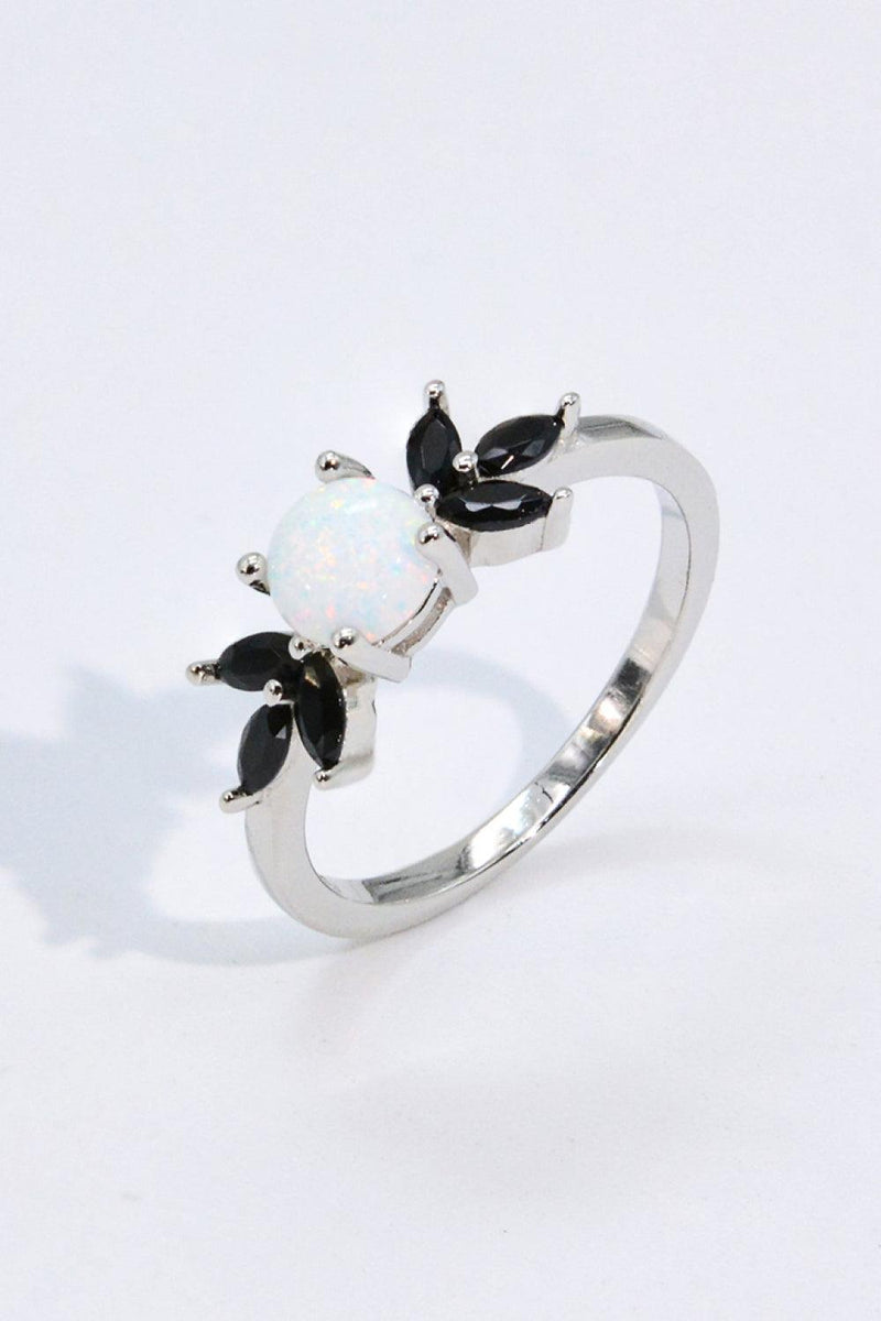 Opal and Zircon Contrast Ring - Crazy Like a Daisy Boutique