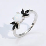 Opal and Zircon Contrast Ring - Crazy Like a Daisy Boutique