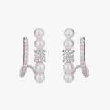 Synthetic Pearl 925 Sterling Silver Earrings - Crazy Like a Daisy Boutique #