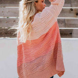 Color Block  Openwork Open Front Cardigan - Crazy Like a Daisy Boutique #