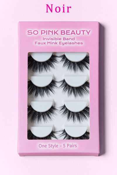 SO PINK BEAUTY Faux Mink Eyelashes 5 Pairs - Crazy Like a Daisy Boutique
