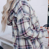 Plaid Long Sleeve Buttoned Hoodie - Crazy Like a Daisy Boutique